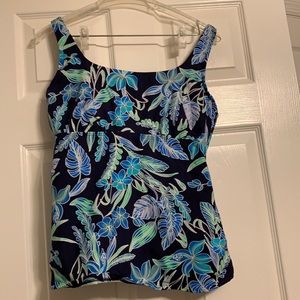 Women's Square Neck Underwire Tankini Adjus Straps